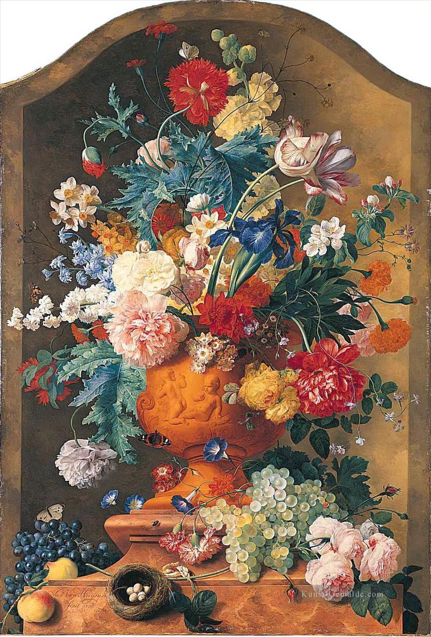 Blumen in einer Terracotta Vase Jan van Huysum klassischen Blumen Ölgemälde